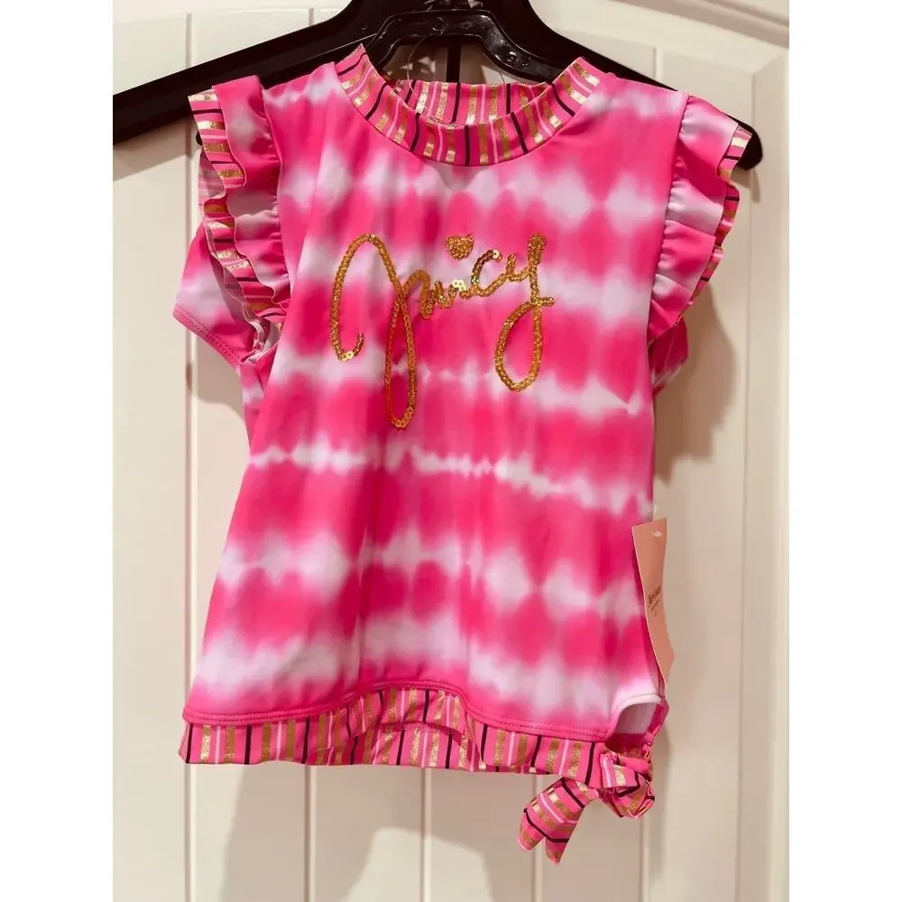 NWT❤️Juicy Couture Girls Tankini Swim Set sz10